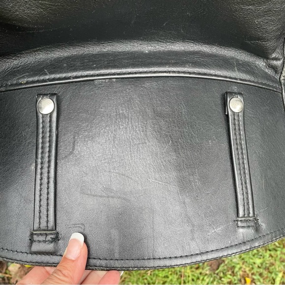 Vintage Harley Davidson black leather motorcycle jacket mens 42 - Picture 8 of 10